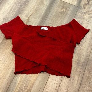 Hollister cross front crop top